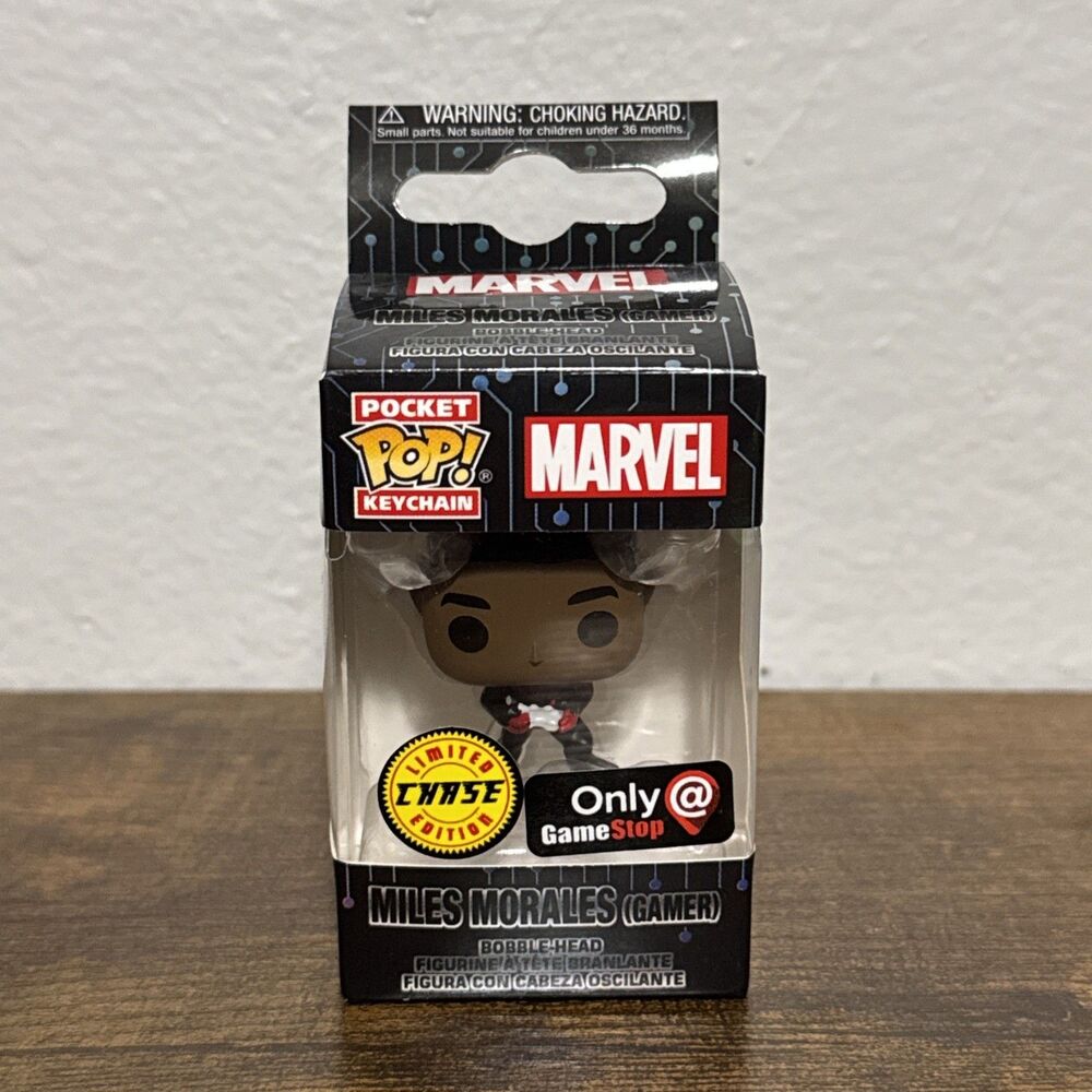 Funko Pocket Pop! Keychain Miles Morales (Gamer) Chase GameStop Exclusive NIB